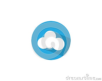 Cloud technology vector logo template Vector Illustration
