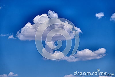 Cloud of unusual shape Stock Photo