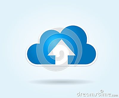 Cloud Upload Vector Illustration