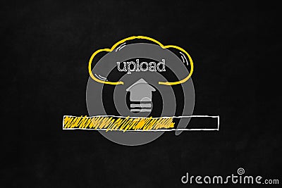 Cloud Upload concept Stock Photo