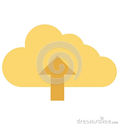 Cloud Upload Isolated Vector icon that can be easily edit or modified Vector Illustration