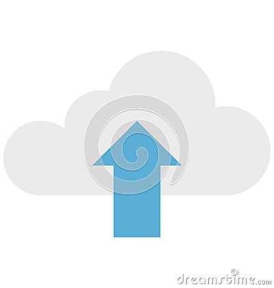 Cloud Upload, Uploading Vector Icon Editable Stock Photo