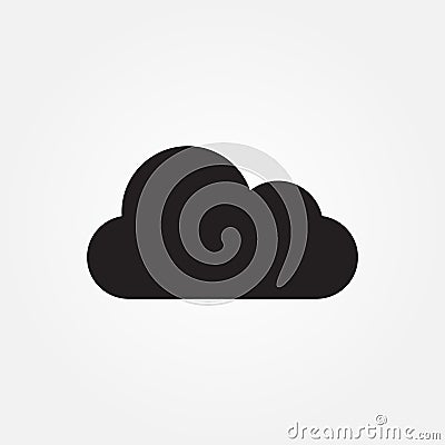 Cloud vector icon isolated on white background . Vector Illustration