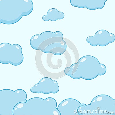 Cloud vector icons. Vector Illustration