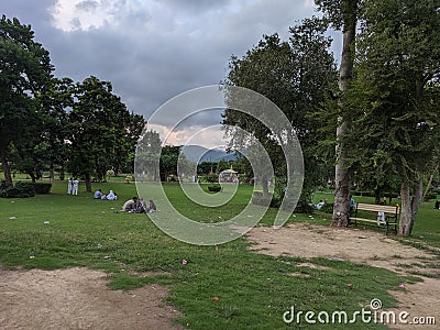 Cloud view in park Editorial Stock Photo