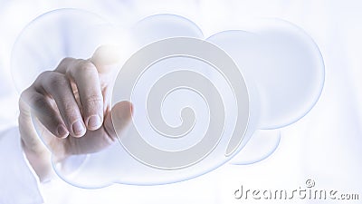 Cloud on a virtual interface Stock Photo