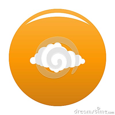 Cloudiness icon orange Cartoon Illustration