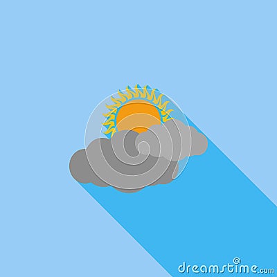 Cloudiness single Vector Flat Icon Vector Illustration
