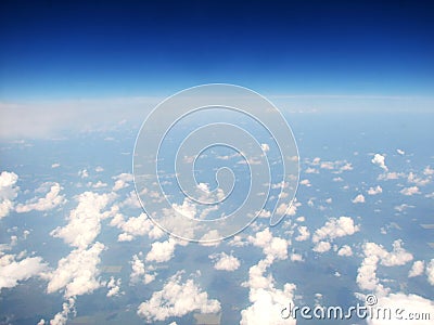 clouds above horizon Stock Photo