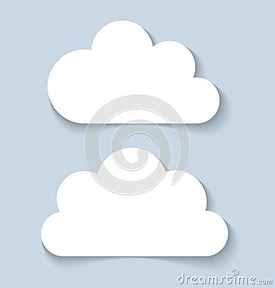 Clouds applique banners Vector Illustration