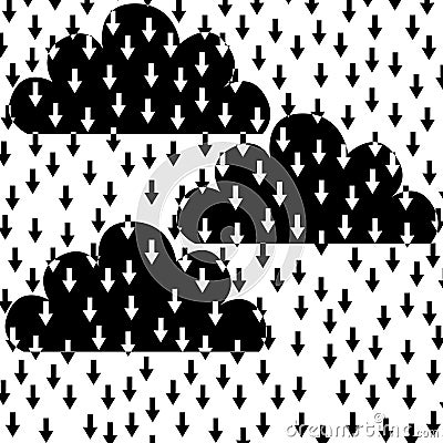 Clouds and arrows Vector Illustration