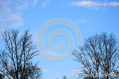 Clouds in an autumnal evening sky Stock Photo