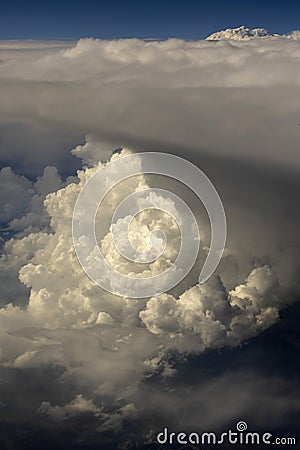 Clouds from avobe Stock Photo