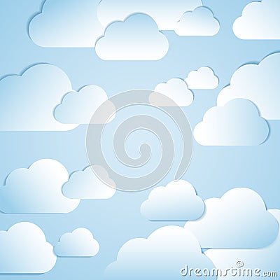 Clouds background Vector Illustration