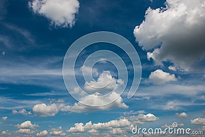 Clouds blue sky enviroment sunny spring summer day Stock Photo