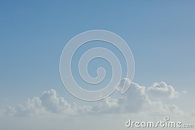 Clouds on blue sky at sunny day, minimalism nature background Stock Photo