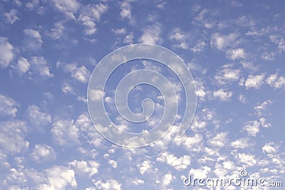Clouds on blue sky on a sunny day in summer Stock Photo