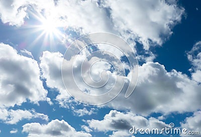 Clouds blue sky and sunshine Stock Photo