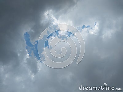 when clouds covering sun Stock Photo