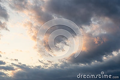 Clouds in the Evening Sky Stock Photo