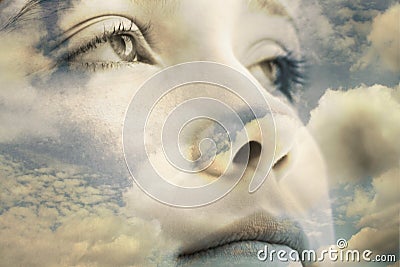 clouds face Stock Photo