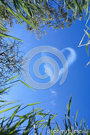 Clouds in the form of heart Stock Photo