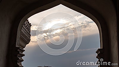 The light through the ancient arch Stock Photo