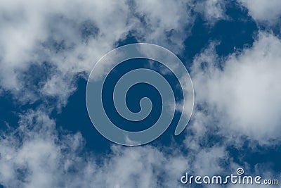 Clouds with Hole to Blue Sky Stock Photo