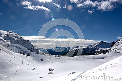 the clouds on the horizon foresee a storm Stock Photo