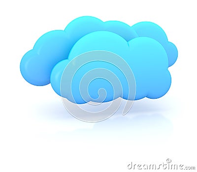 Clouds icon to download data Stock Photo