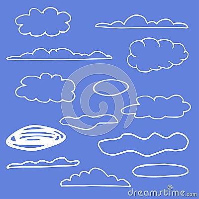 Clouds line art icon Vector Illustration