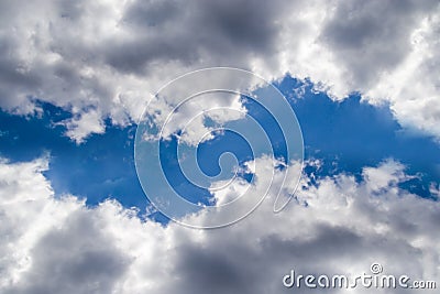 Clouds line on blue sky, background Stock Photo