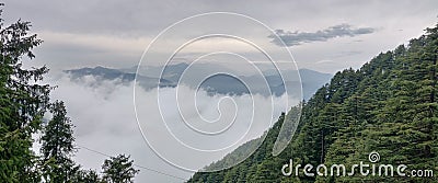 Clouds making himachal evening shot Stock Photo