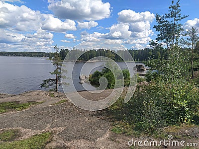 Clouds over Monrepos Park Stock Photo