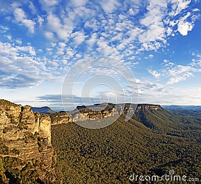 Clouds over Narrowneck, Blue Mountains Stock Photo