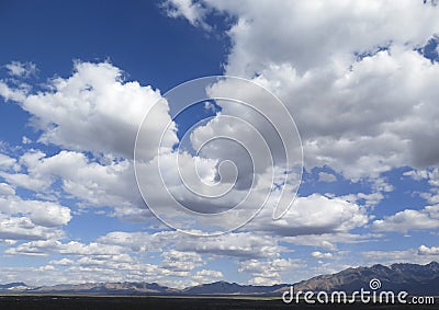Clouds over the Santa Ritas Stock Photo