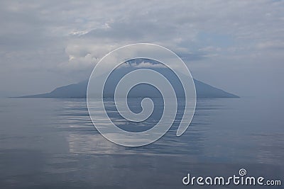 Clouds Over Volcano Stock Photo