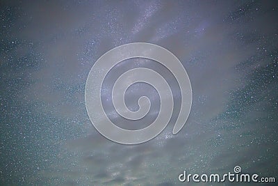 Clouds overcast the night sky and interfere with astronomical observations Stock Photo