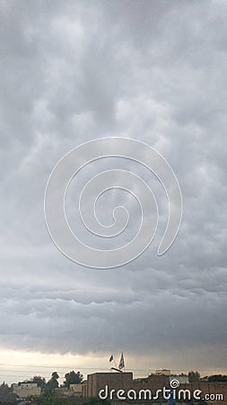 Clouds in rain Stock Photo