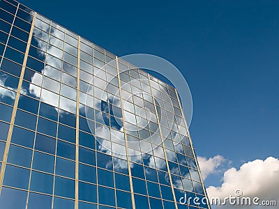 Clouds reflected in windows Stock Photo