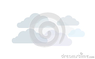 Clouds in shades of grey Vector Illustration