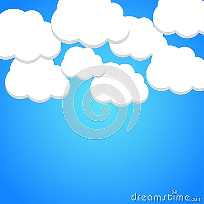 Clouds on sky Vector Illustration