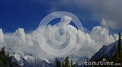 Clouds with sky, landscape photography of northern areas of Gilgit Baltistan Pakista Stock Photo