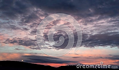 Cotton candy clouds Stock Photo