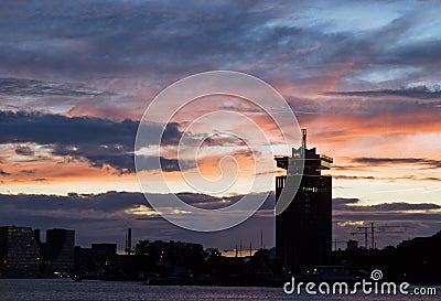 Clouds skyline Amsterdam Stock Photo