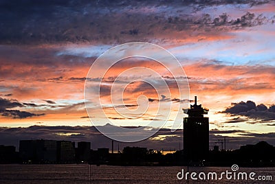 Clouds skyline Amsterdam Stock Photo