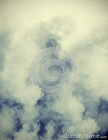 Clouds of smoke Stock Photo