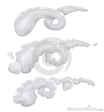 Clouds, Smoke And Wind Spiral Vector Illustration