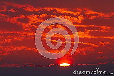 Clouds and Sun Risng . Stock Photo