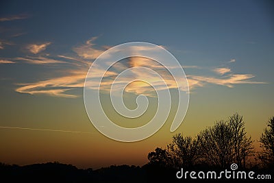 Clouds at Sunset, Norfolk Skies, England Stock Photo